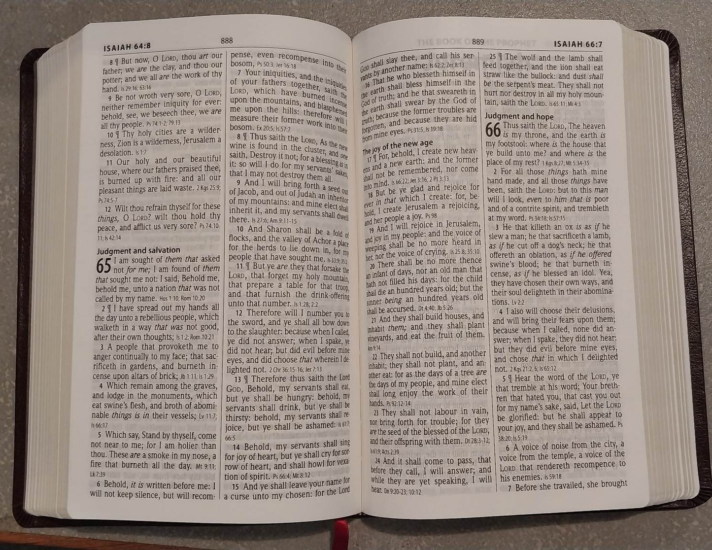 KJV Personal Size Giant Print Reference Bible (Burgundy Bonded Leather) image 1