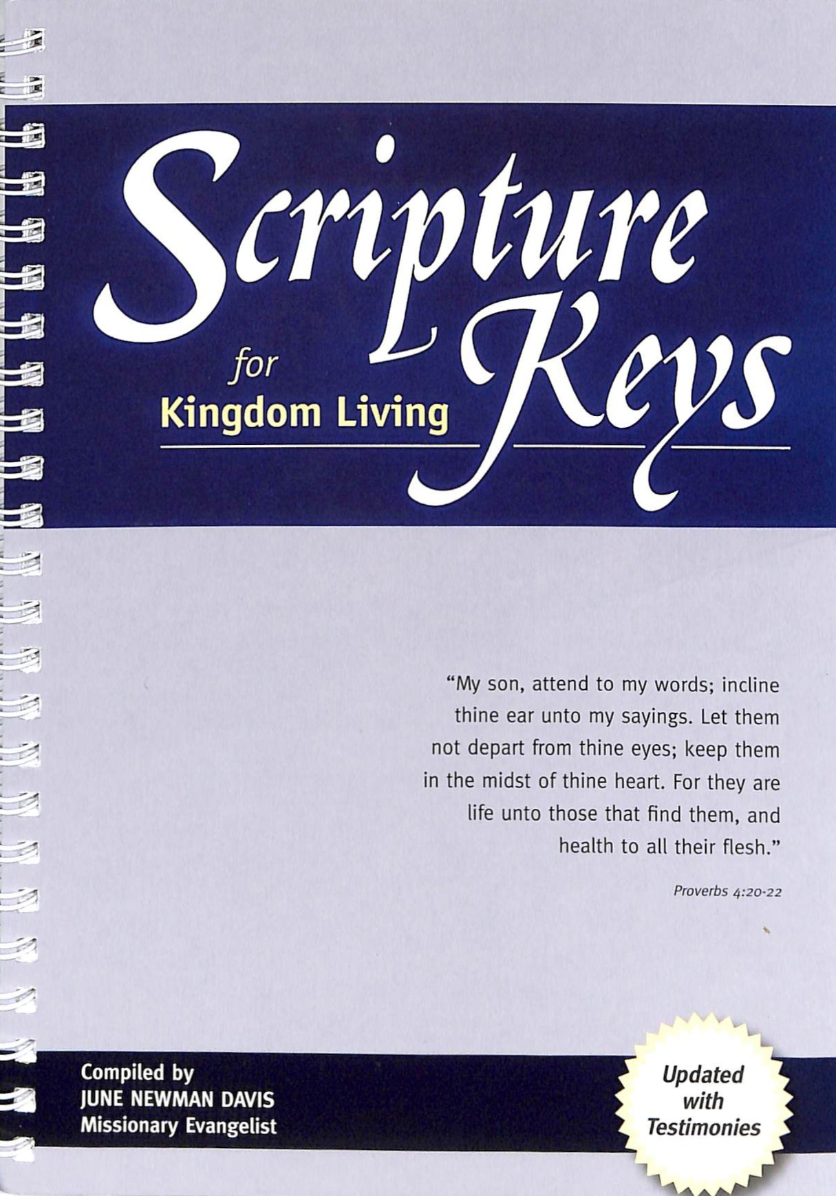 Scripture Keys For Kingdom Living compiled by June Newman Davis image 0
