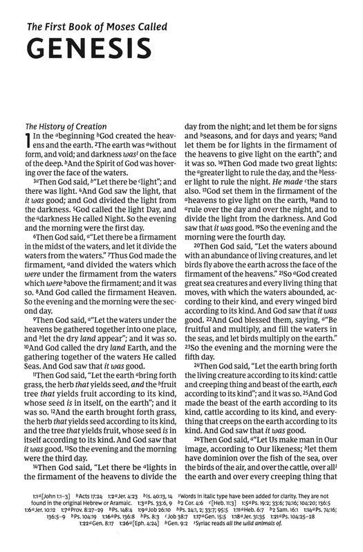 NKJV Large-Print Thinline Reference Bible, Comfort Print--soft leather-look, brown