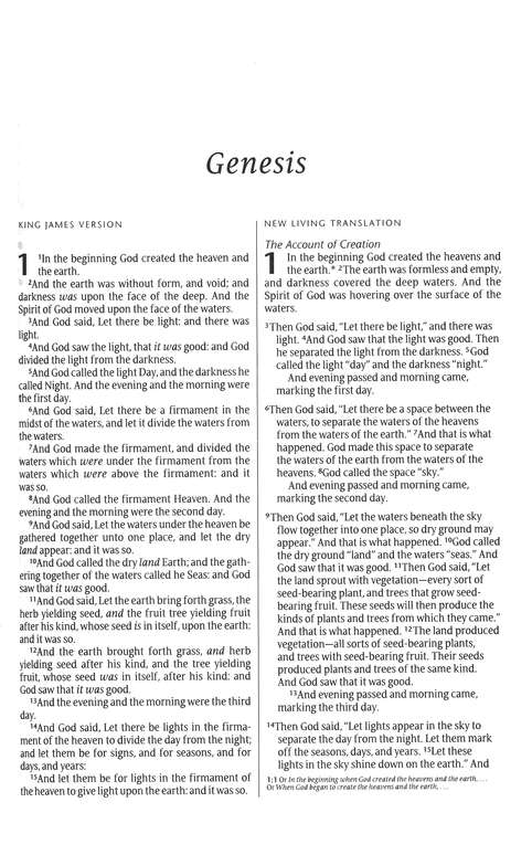 KJV/NLT People's Parallel Bible Hardcover