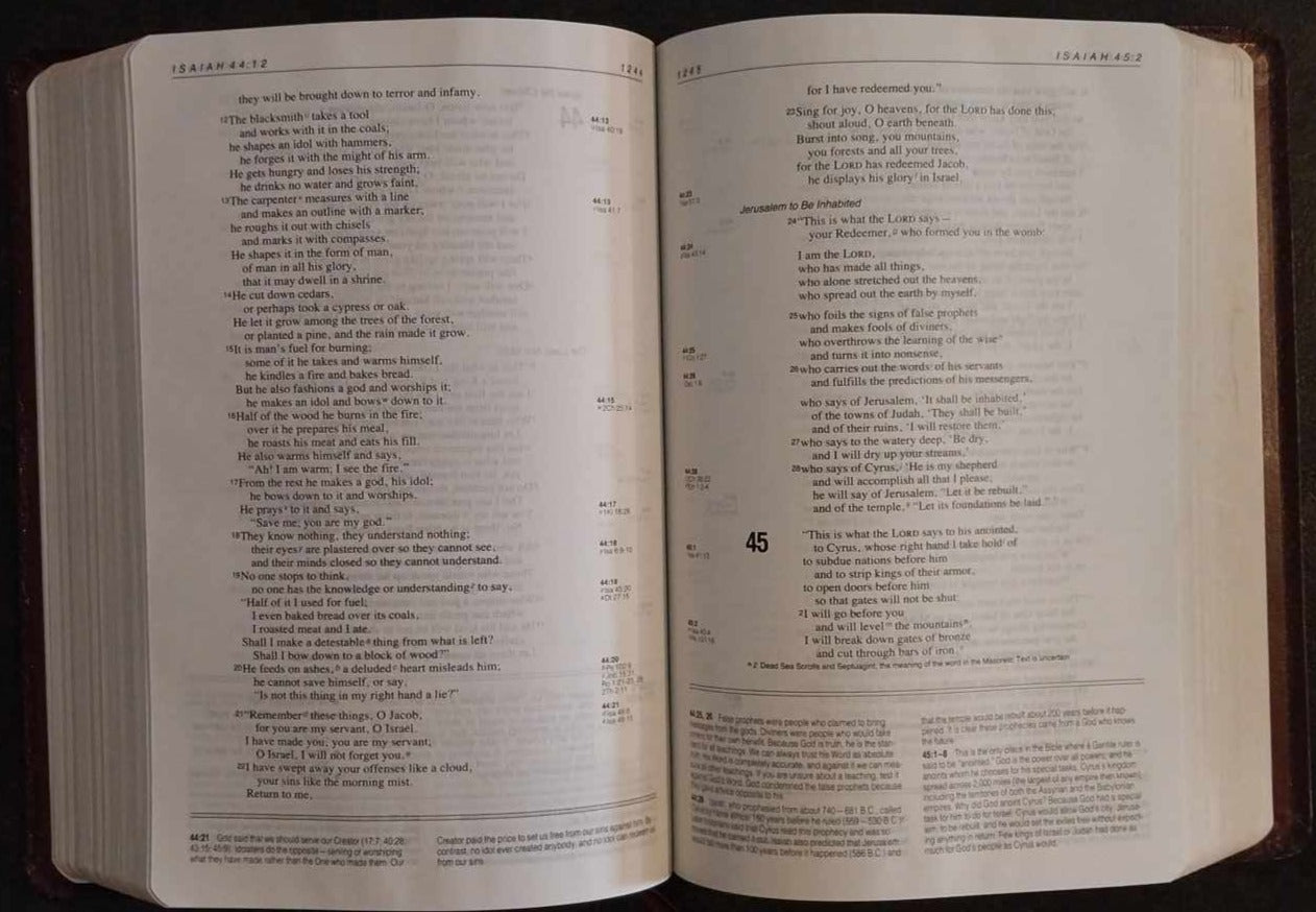 NIV Life Application Bible, Red Bonded Leather image 1