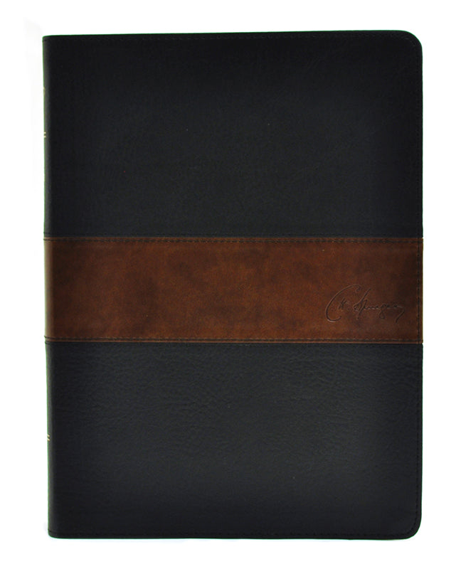 CSB Spurgeon Study Bible, Black/Brown Leathertouch image 1