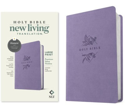 NLT Large Print, Premium Value Thinline Bible, Filament Enabled, Lavender Song