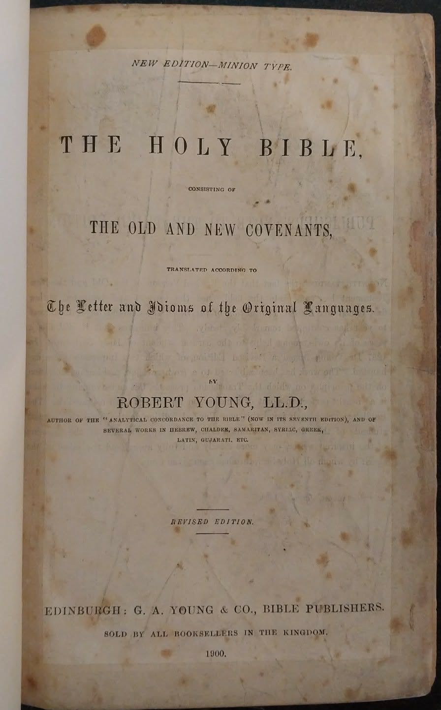 Holy Bible by Robert Young, Rebound
