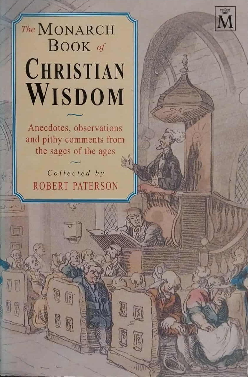 Book cover of 'The Monarch Book of Christian Wisdom' with illustrations on a dark background