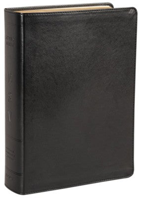 ESV Large-Print Study Bible, soft leather-look, black