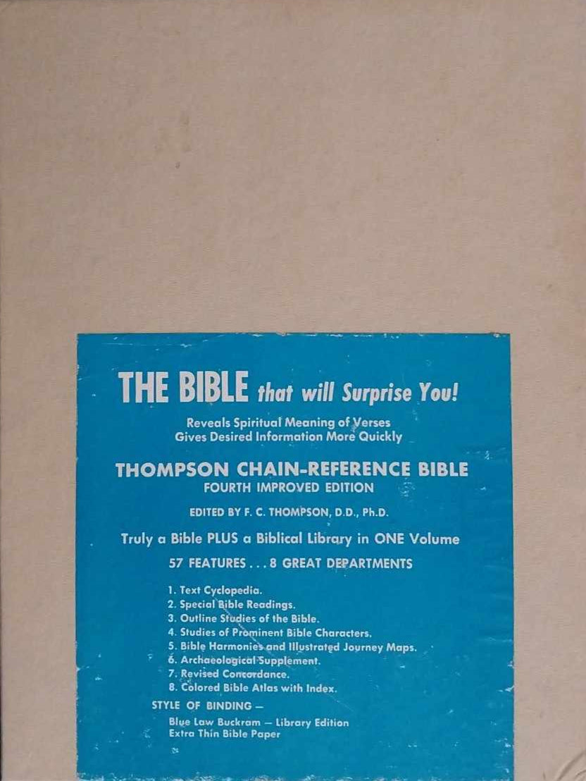 KJV Thompson Chain Reference Bible, Hardcover image 0