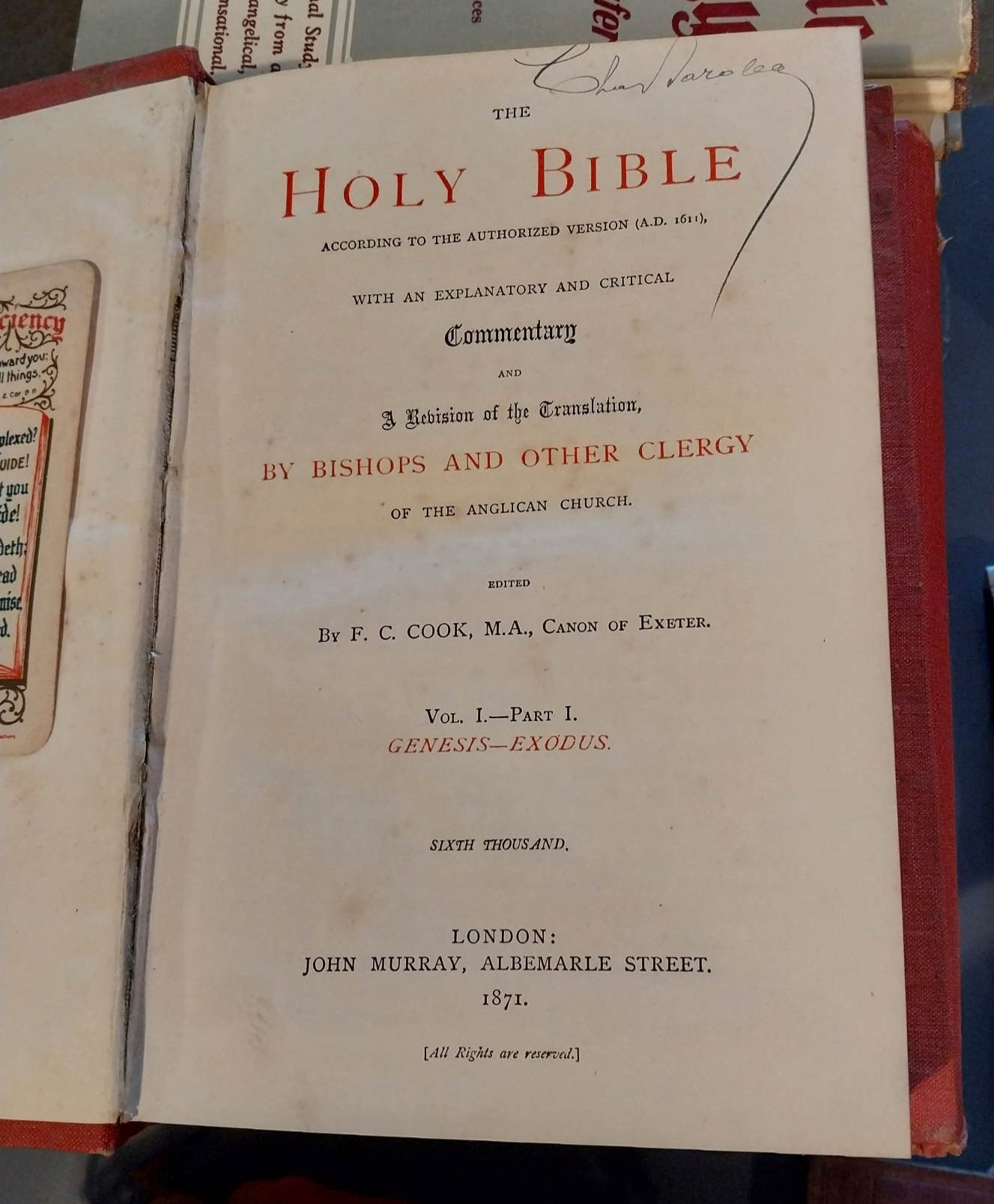 The Holy Bible with Commentary edited by F.C. Cook, 11-Volume Set image 1