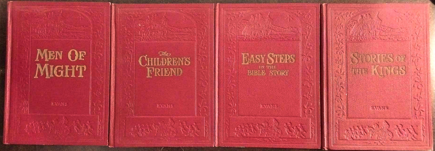 Bible Pictures and Stories by Mrs Adelaide Bee Evans, 4 Volumes image 0