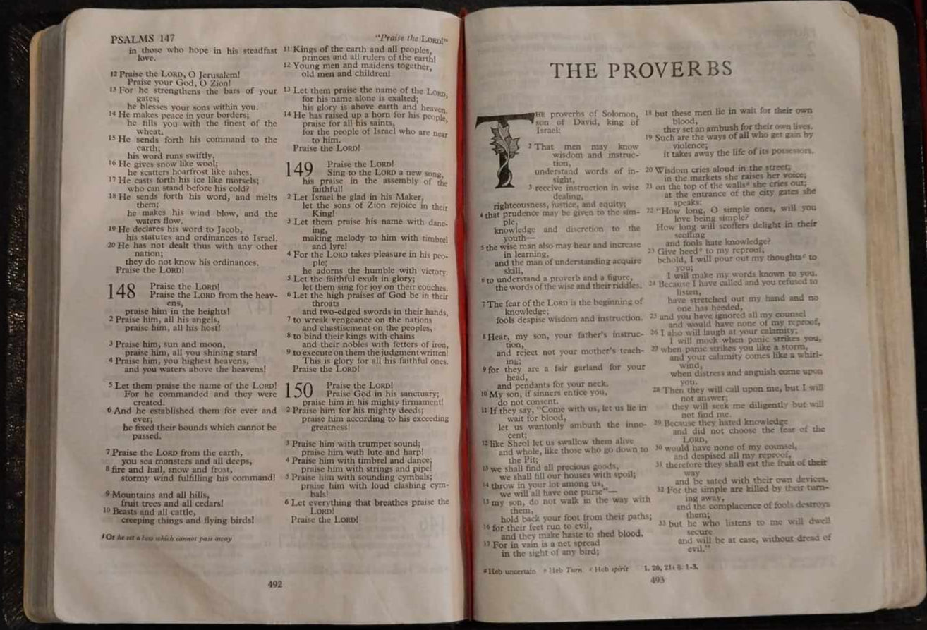 RSV Holy Bible, Slim Size, Black Leather image 1