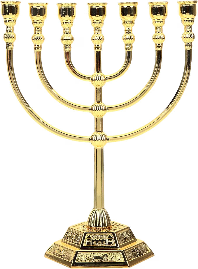 Menorah Candle Holder golden look