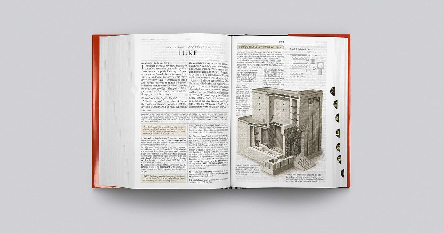 ESV Large Print Study Bible, Hardcover, Thumb Index