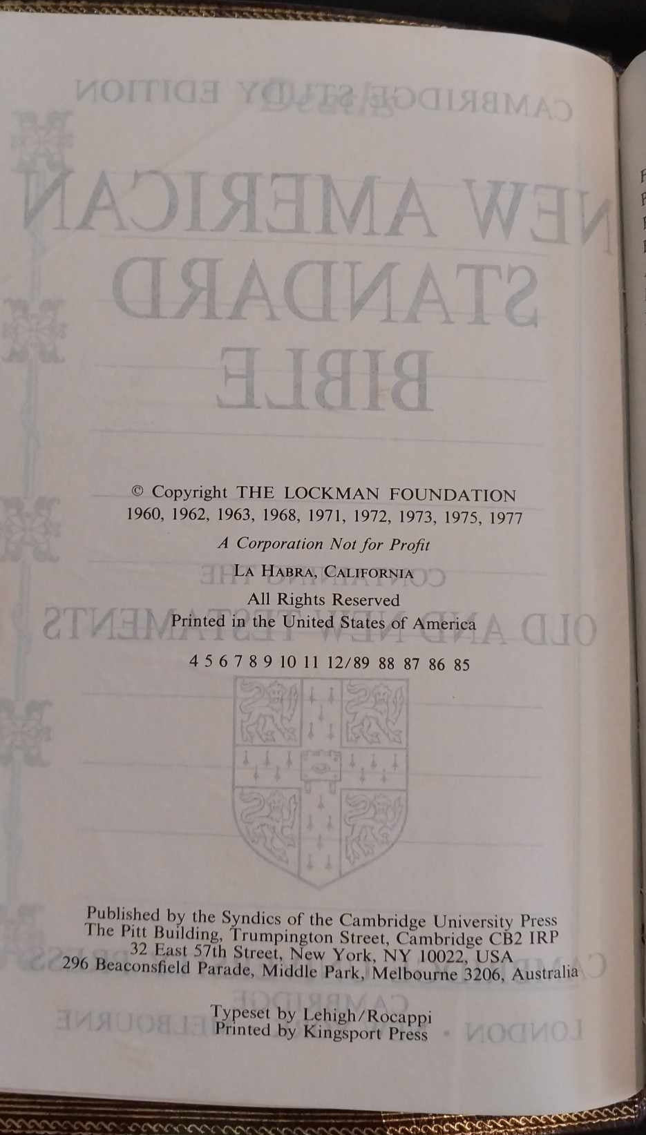 NASB Cambridge Study Edition image 2