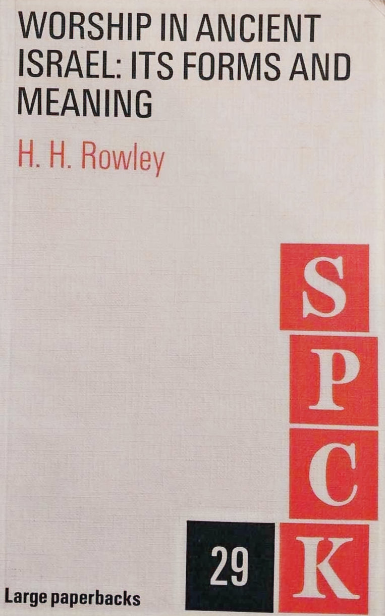 Worship in Ancient Israel by H.H. Rowley image 0