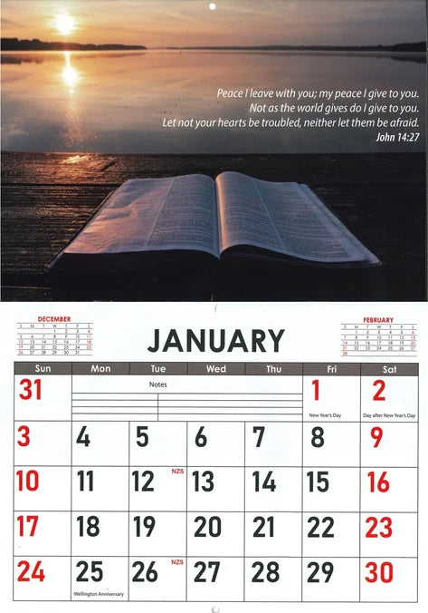 2027 His Word Calendar - Extra Large Print