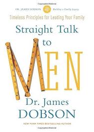 Book cover of 'Straight Talk to Men' by Dr. James Dobson with a ruler graphic.