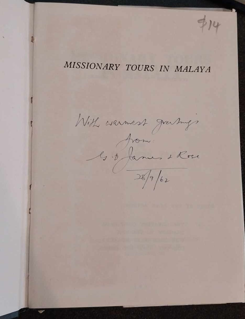 Missionary Tours in Malaya by G.D. James image 1