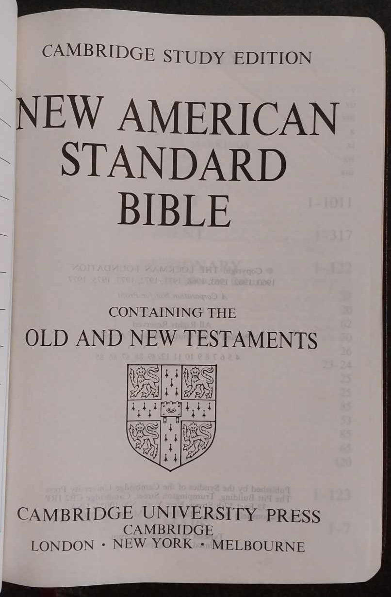 NASB Cambridge Study Edition image 1