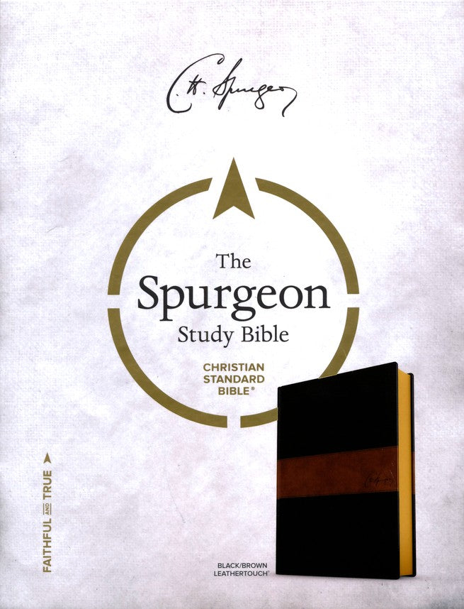 CSB Spurgeon Study Bible, Black/Brown Leathertouch image 0