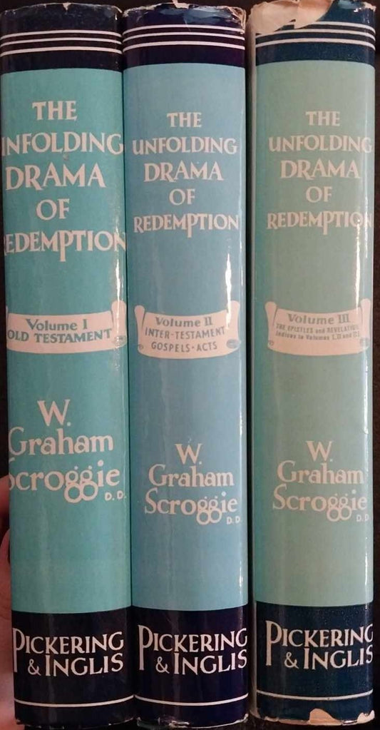 Unfolding Drama of Redemption, 3 Volume Set by W. Graham Scroggie image 0