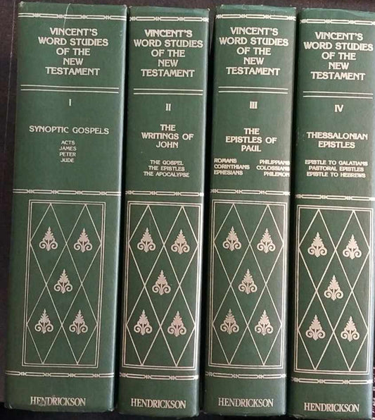 Vincent's Word Studies of the New Testament (4-Volume Set) image 0