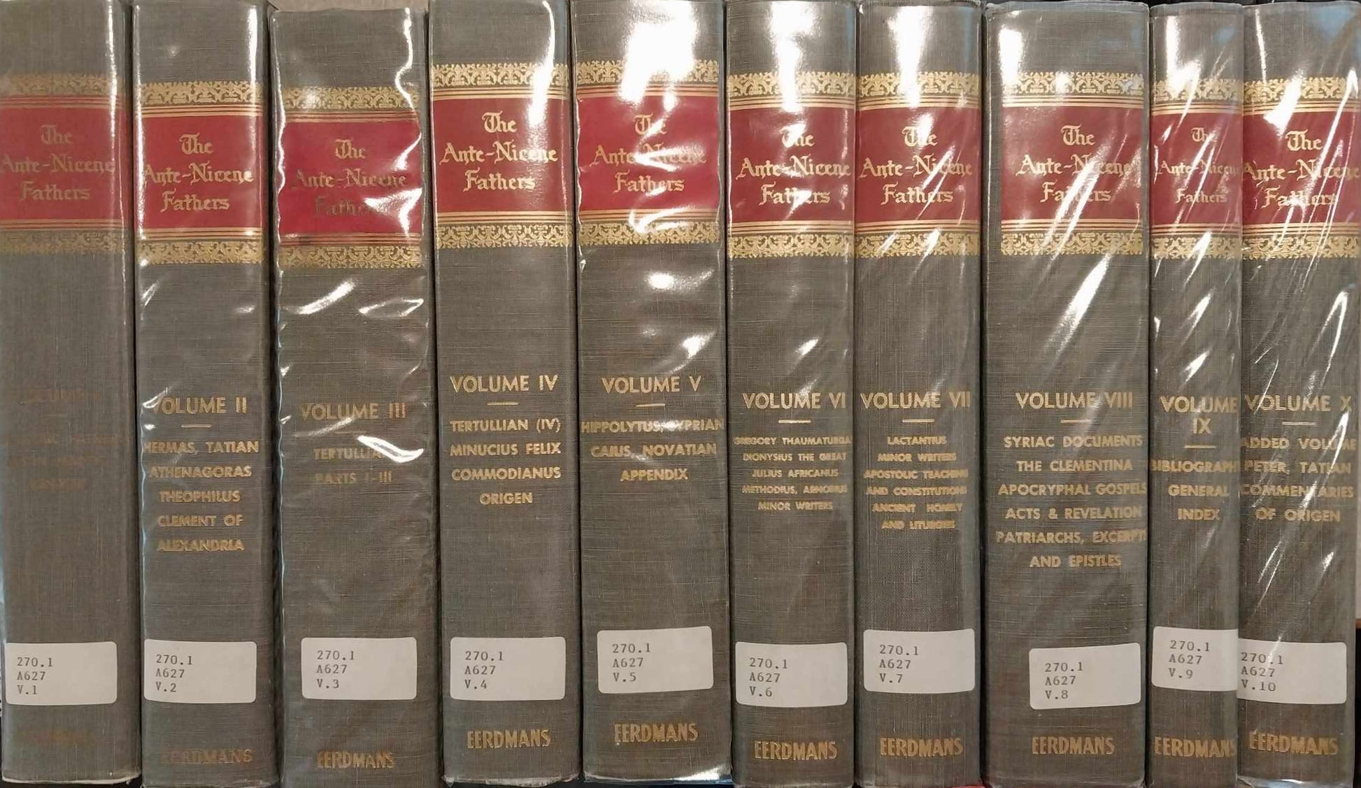 Ante-Nicene Fathers 10 Volume Set image 0