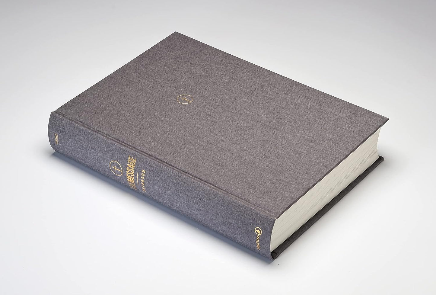 Message Bible, Large Print, Charcoal Linen Cross Deluxe Hardcover image 1