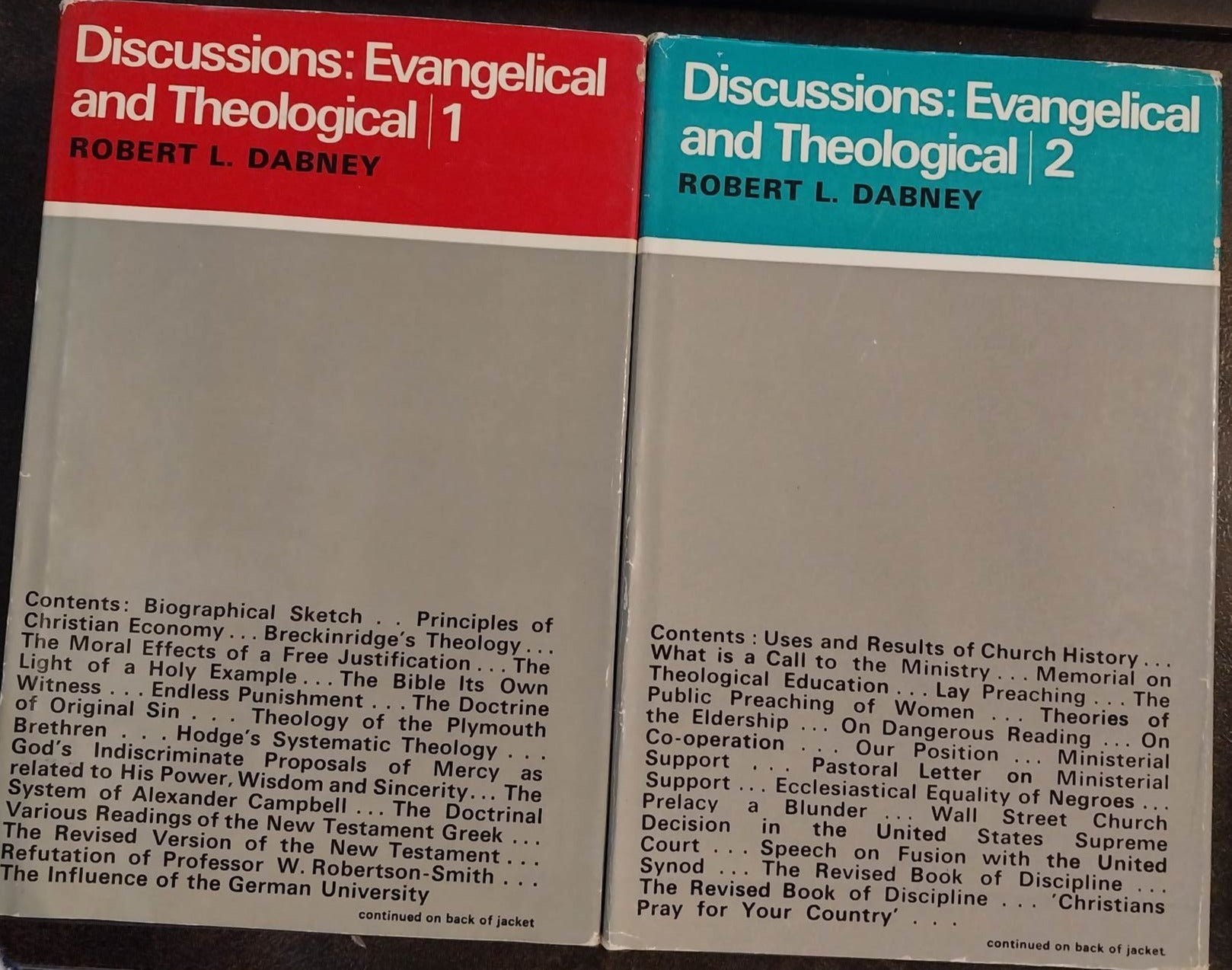 Discussions: Evangelical and Theological 2-Volume Set by Robert L. Dabney image 0