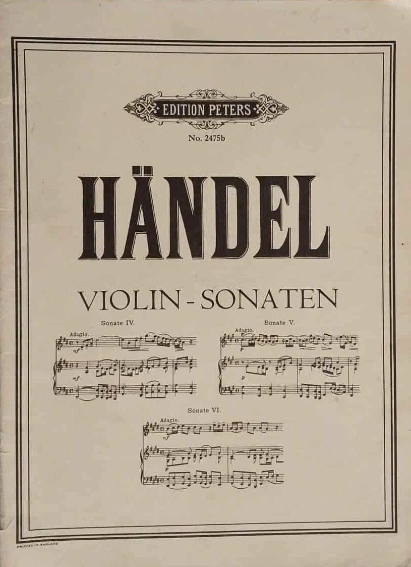 Handel Violin-Sonaten (Music Book) image 0