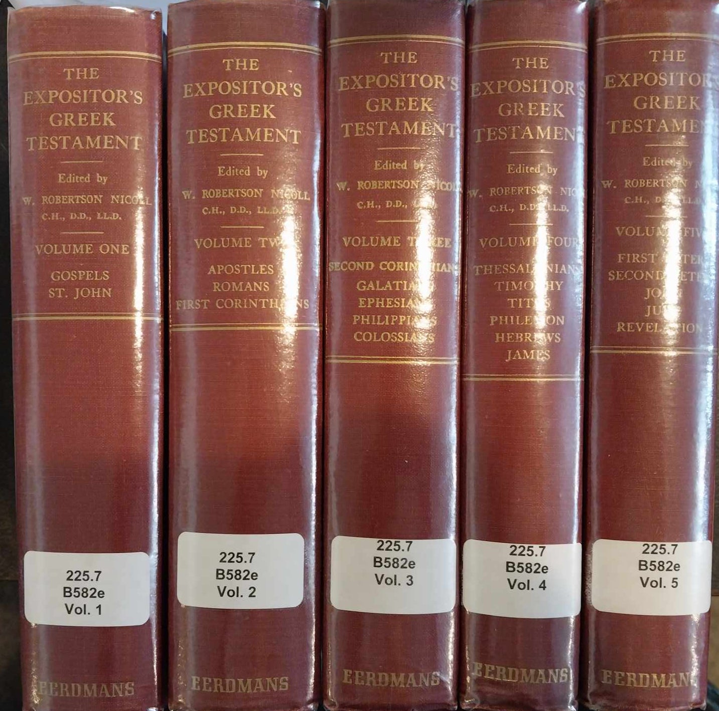 The Expositor's Greek Testament edited by W. Robertson Nicoli 5-Volume Set image 0