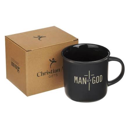 Man of God, Black Ceramic Mug