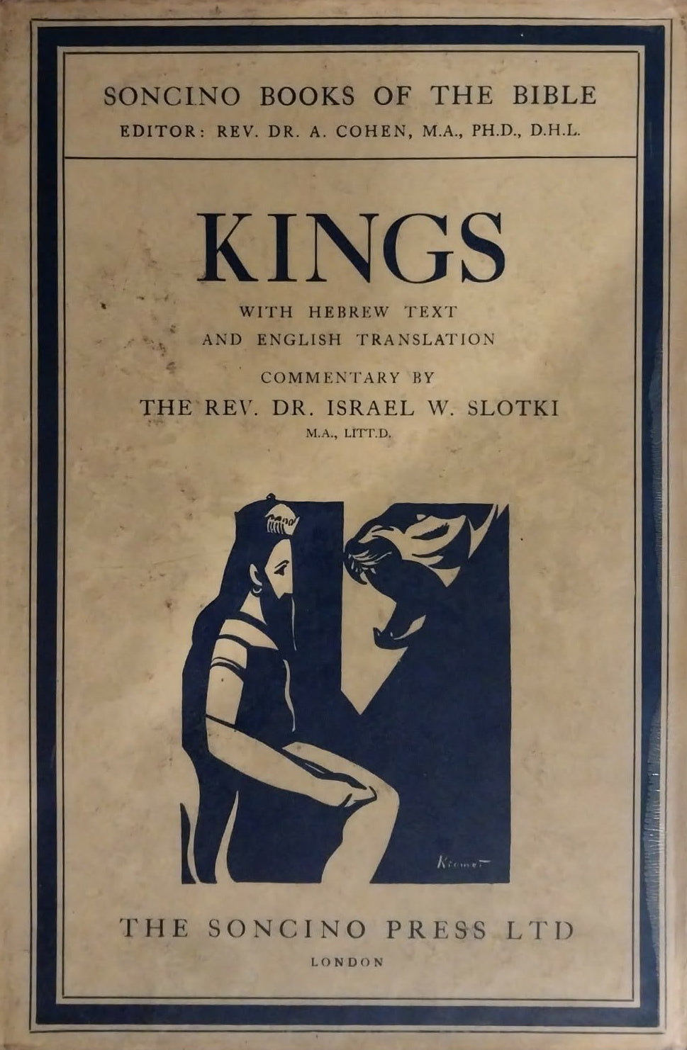 Book titled 'Kings' from Soncino Books of the Bible with cover design and text.