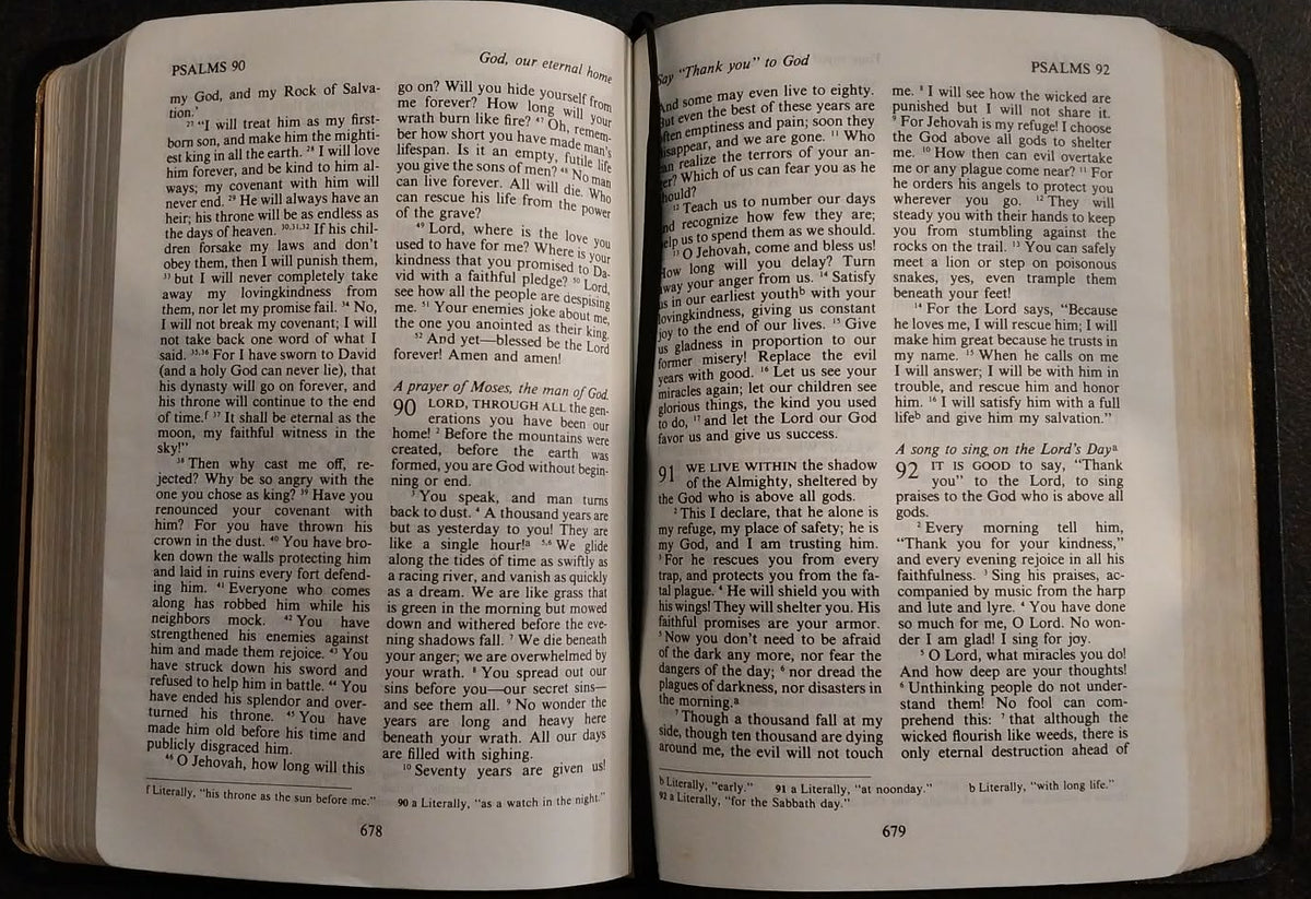 Living Bible, Black Leather