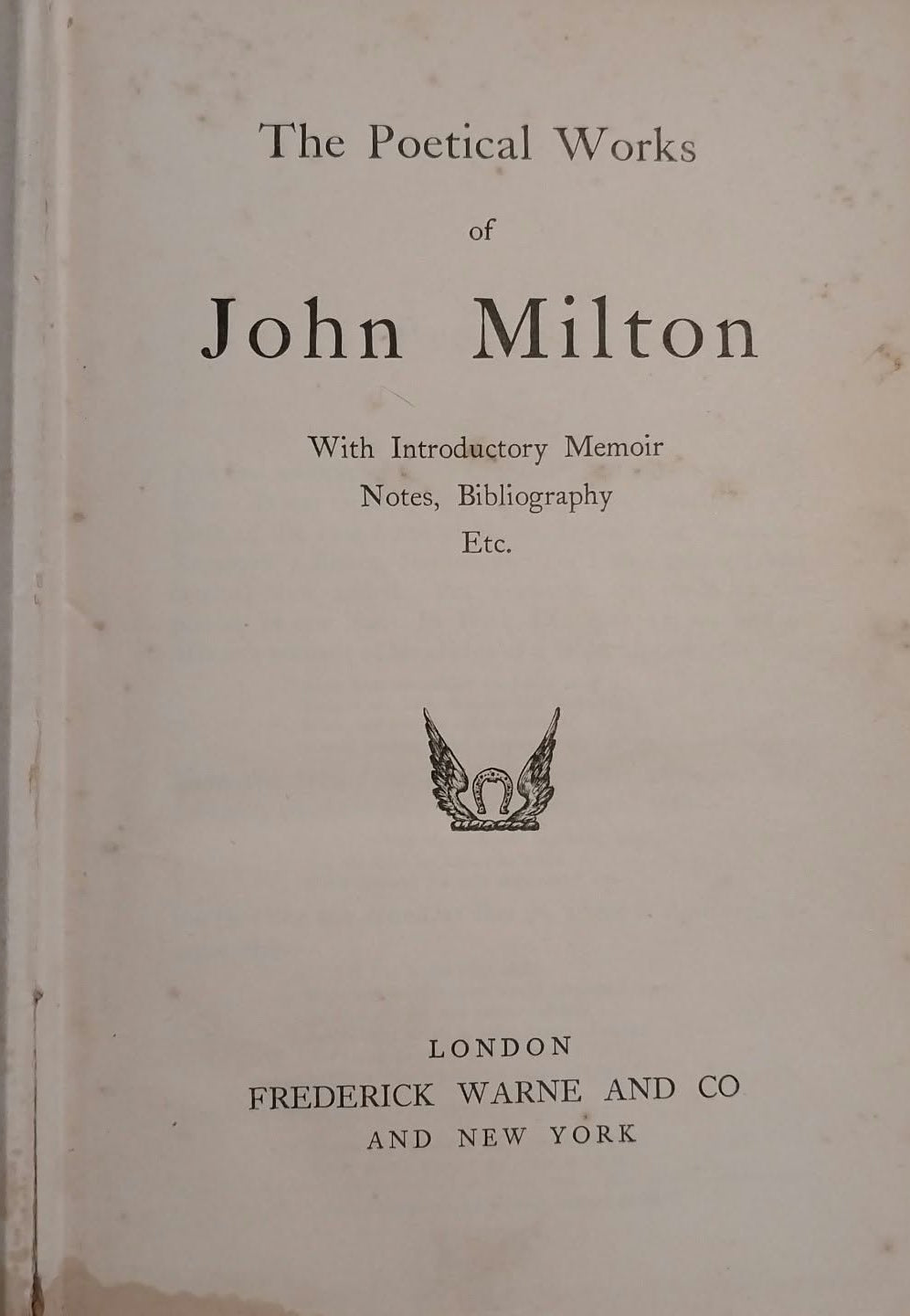 Poetical Works of John Milton
