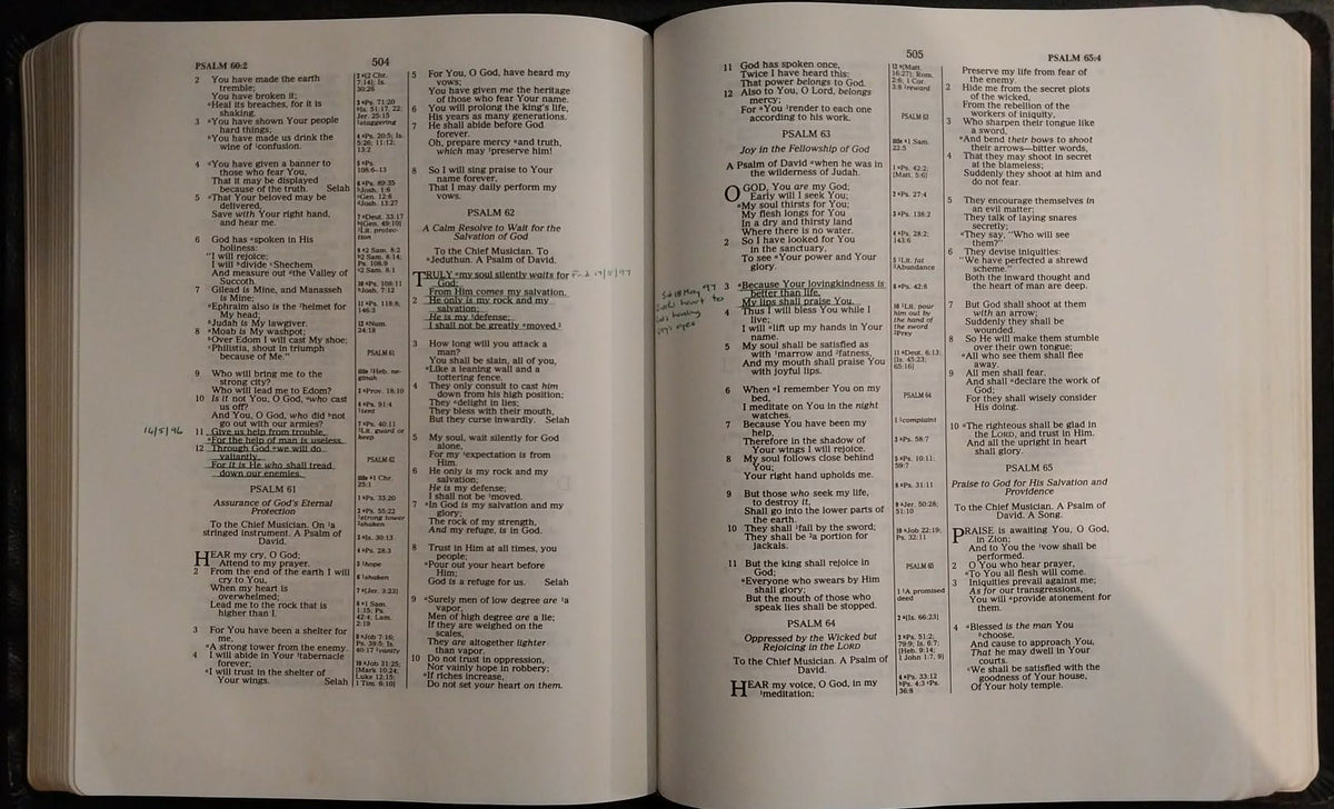 NKJV Wide Margin Center-Column Reference Edition