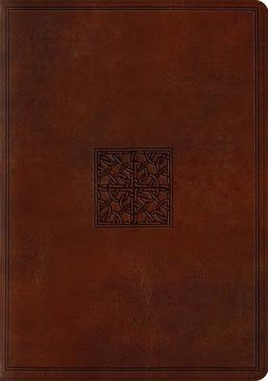 ESV Bible Study Trutone Walnut Celtic Imprint Design