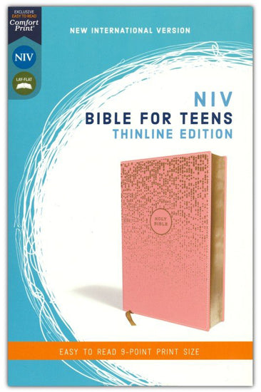 NIV Thinline Bible for Teens, Comfort Print soft leather-look, pink