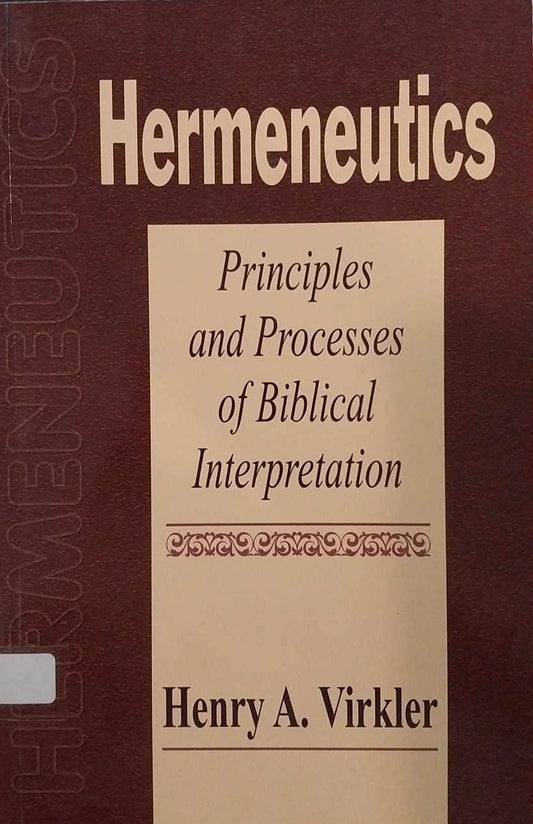 Hermeneutics by Henry Virkler image 0