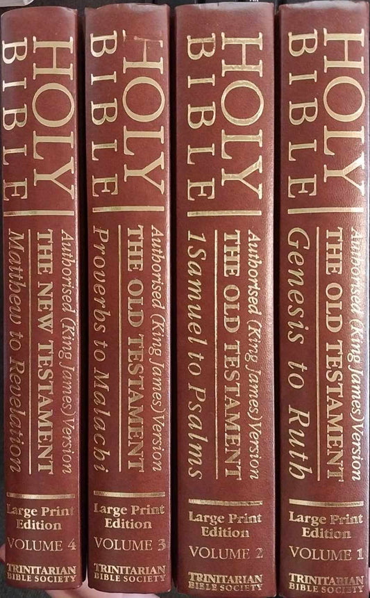 KJV Holy Bible, Giant Print Edition, in 4 Volumes image 0