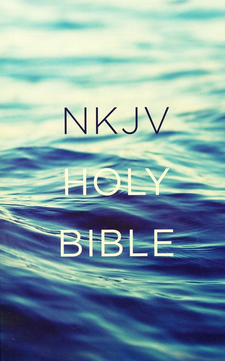 NKJV, Value Outreach Bible, Paperback, Blue Scenic