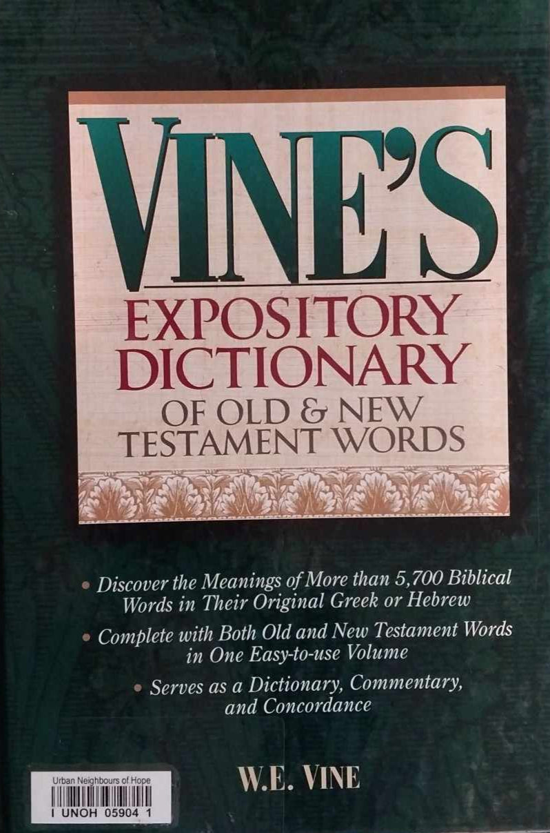 Vine's Expository Dictionary of Old and New Testament Words image 0