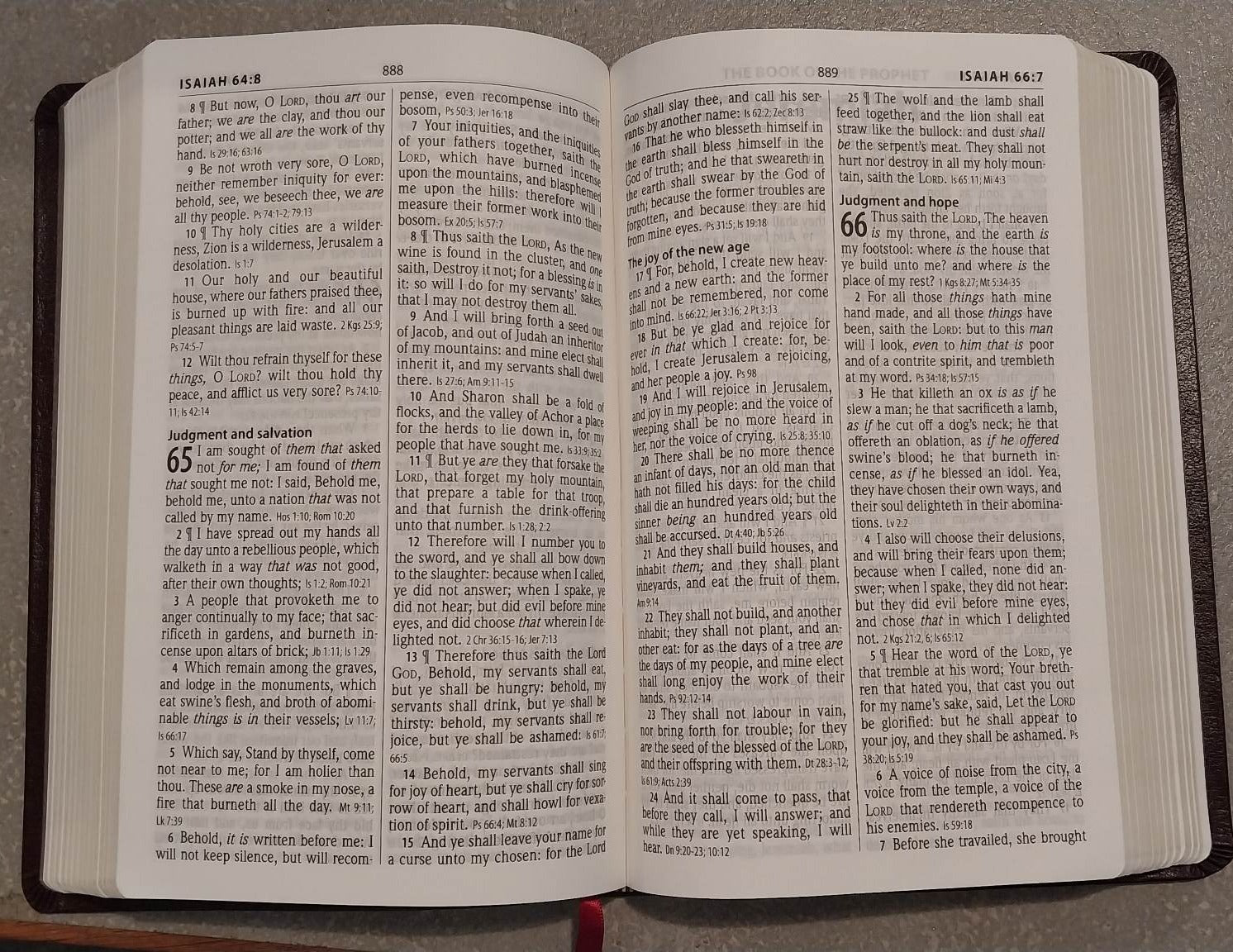 KJV Personal Size Giant Print Reference Bible (Burgundy Bonded Leather) image 1