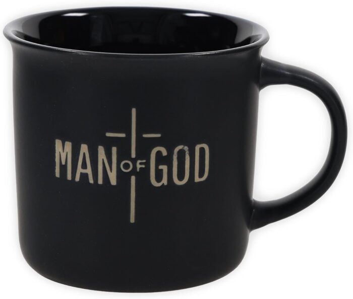 Man of God, Black Ceramic Mug
