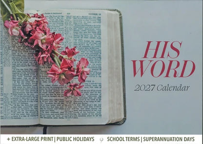 2027 His Word Calendar - Extra Large Print