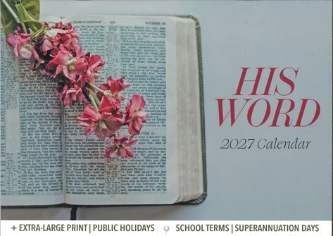 2027 His Word Calendar - Extra Large Print