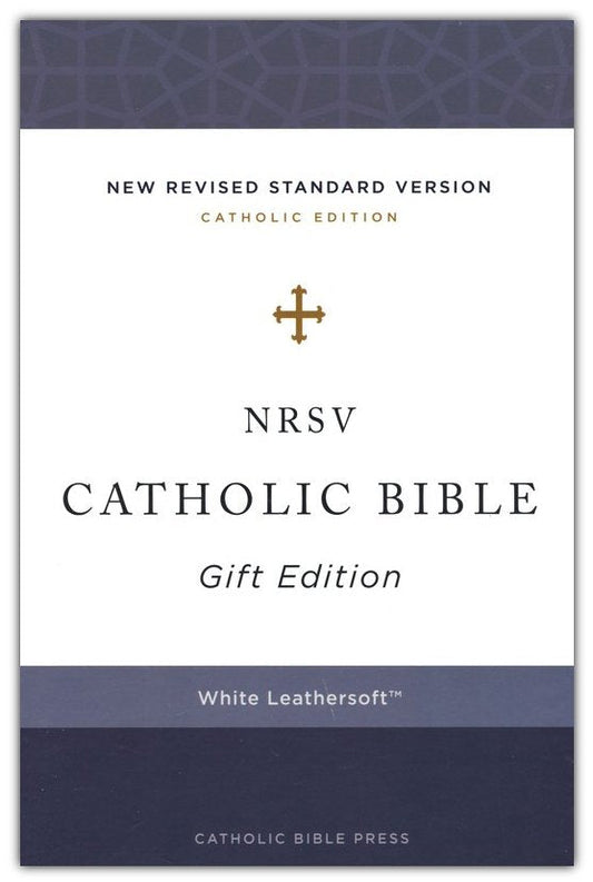 NRSV Catholic Bible, Gift Edition, Comfort Print, Leathersoft, White