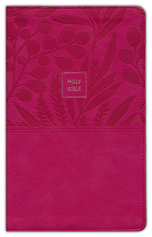 NKJV Personal-Size Large-Print Reference Bible, Comfort Print, soft leather-look, pink (indexed, red letter)