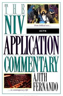 Book cover of 'The NIV Application Commentary: Acts' by Ajith Fernando on a white background