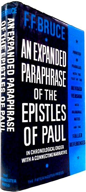 Book titled 'An Expanded Paraphrase of the Epistles of Paul' by F.F. Bruce with blue and black cover.