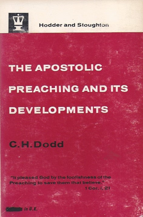 Apostolic Preaching and Its Development by C.H. Dodd image 0